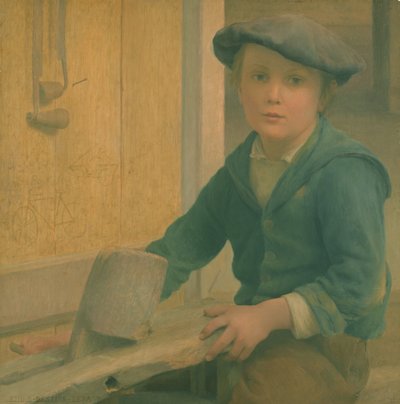 Der junge Handwerker (Der junge Mechaniker) 1901 von Emile Bastien Lepage